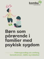Kombu, rapport, Viden om pårørende i familier med psykisk sygdom